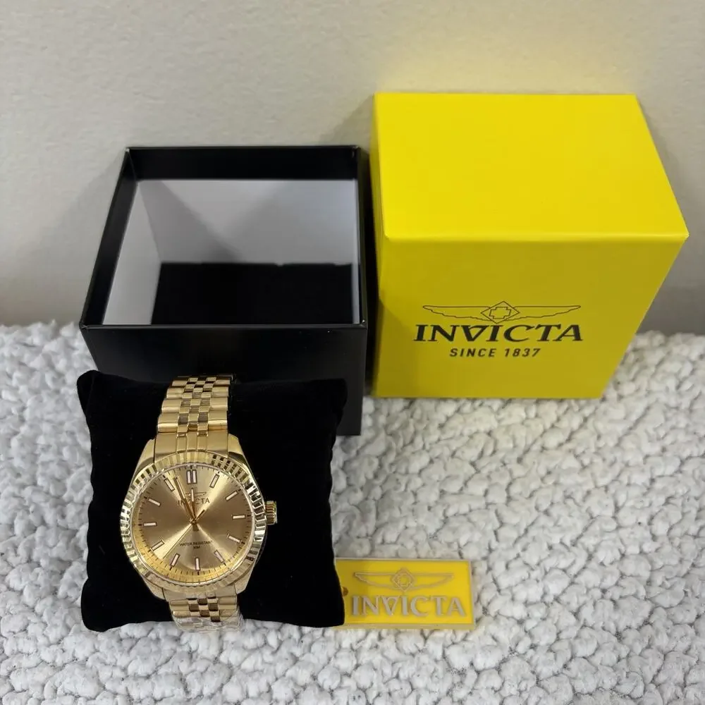 Invicta Specialty Quartz Gold Dial‎ Ladies Watch 47507